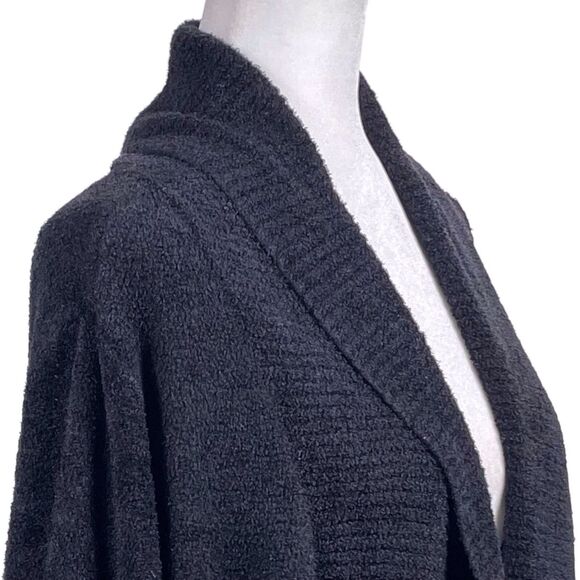 Barefoot Dreams CozyChic Lite Circle Cardigan Size Medium Black 423 - Picture 16 of 16